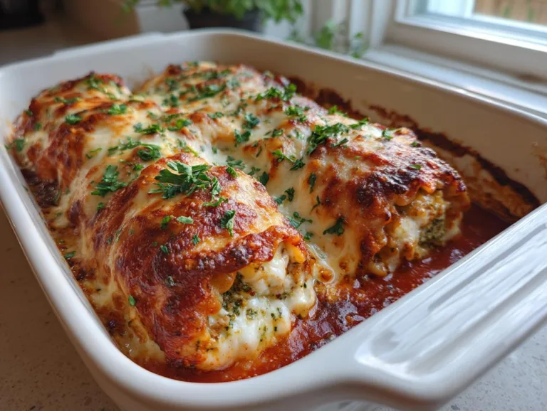 Chicken Lasagna Roll Ups