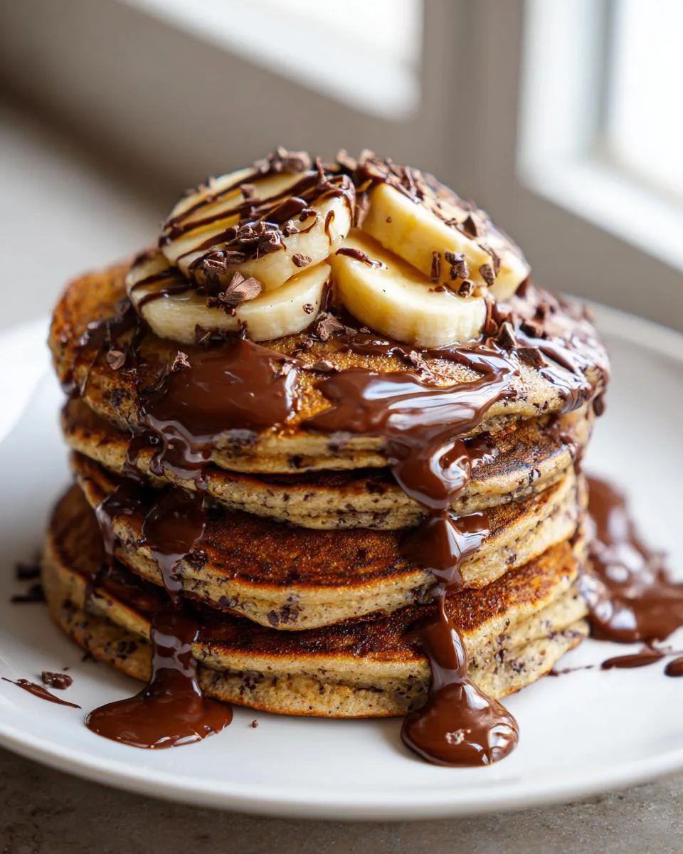 Chocolate Banana Protein Pancakes - detail 3