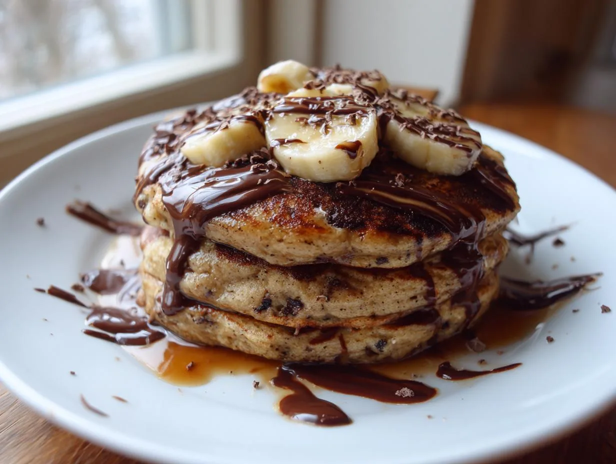 3-Ingredient Chocolate Banana Protein Pancakes That Wow!