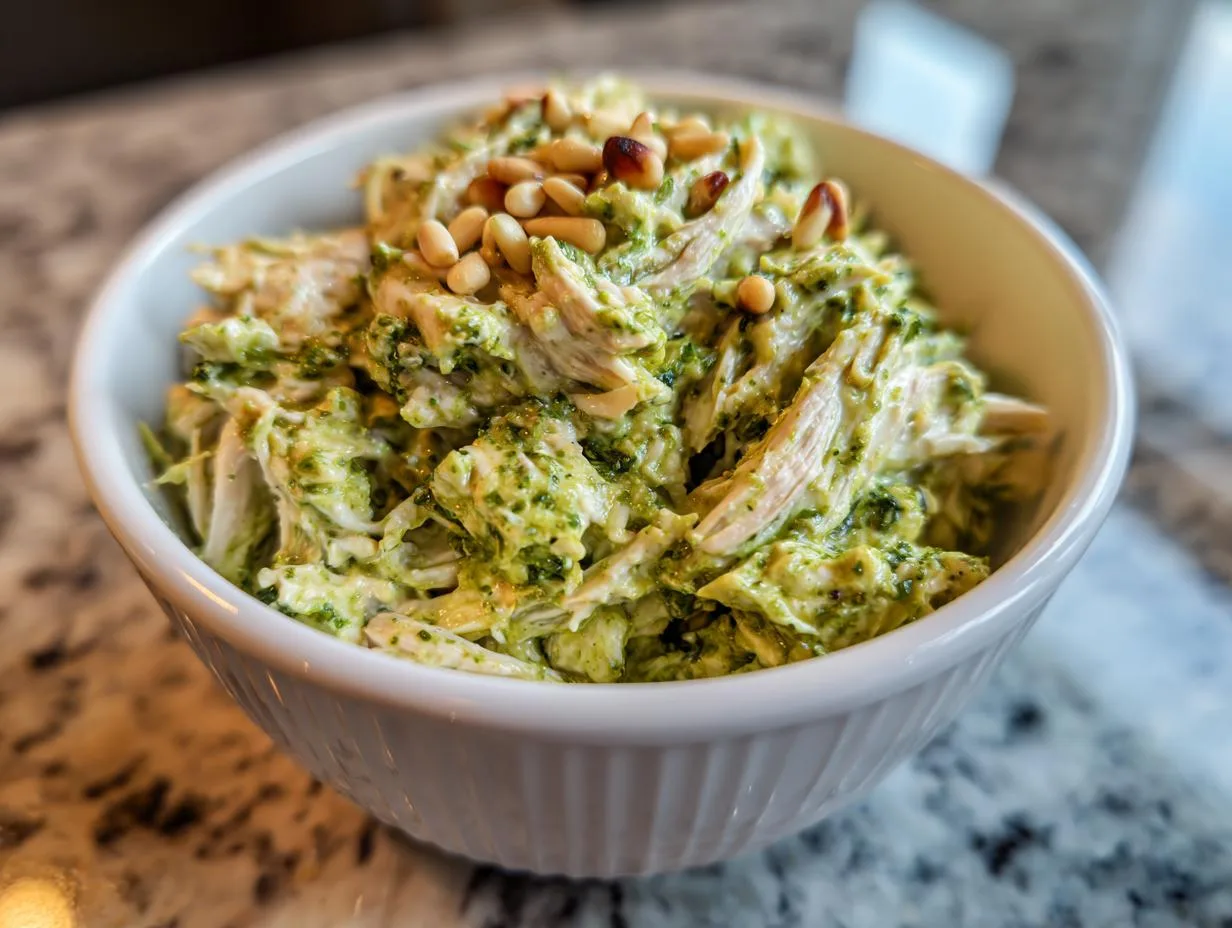 Cottage Cheese Pesto Chicken Salad – Creamy Perfection