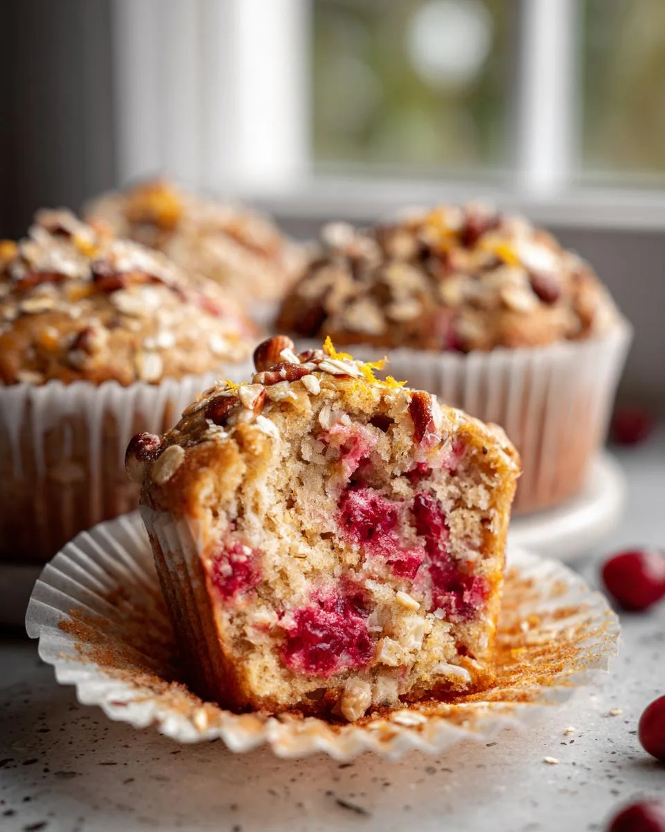 Cranberry Orange Oat Muffins - detail 2
