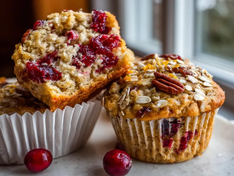 Cranberry Orange Oat Muffins