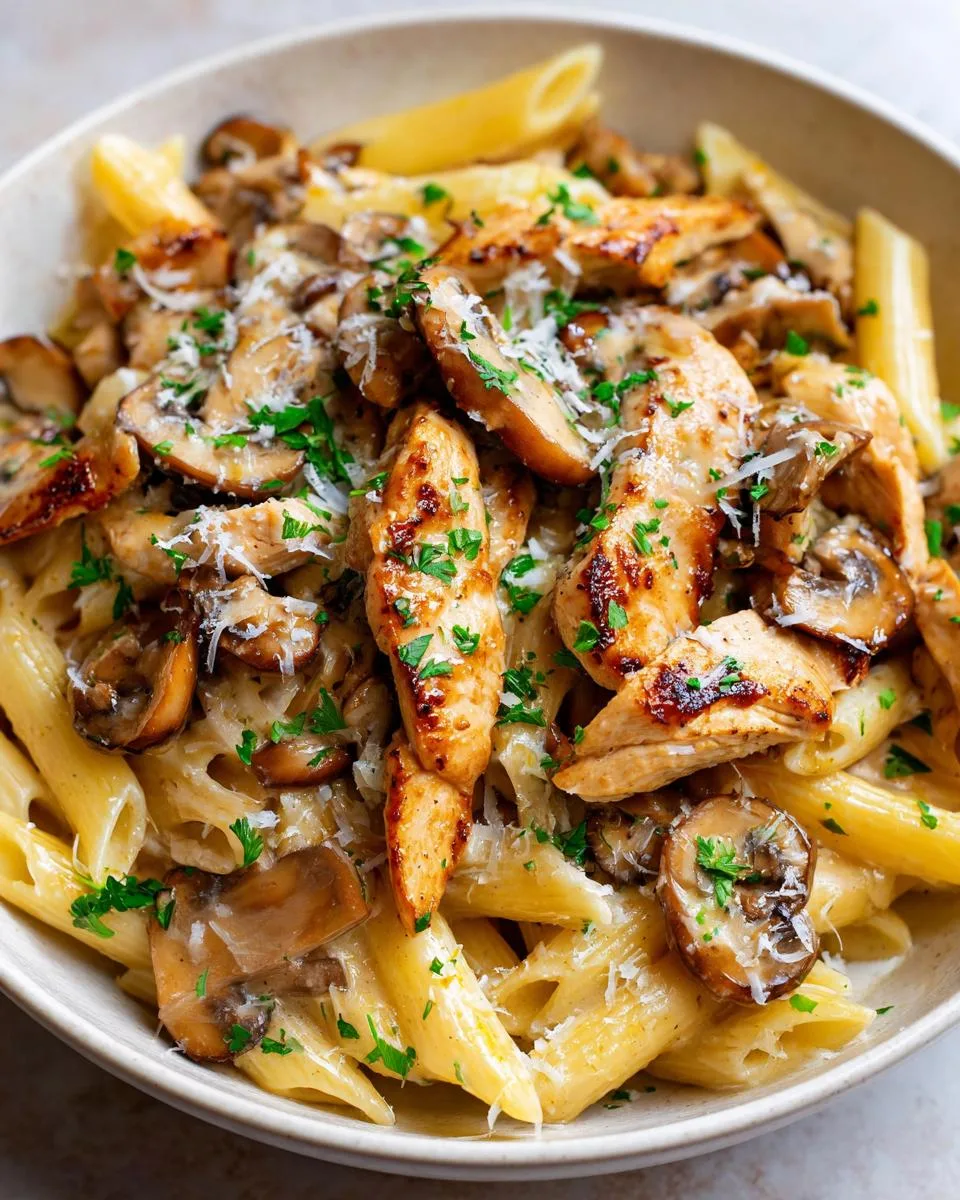 Creamy Chicken and Mushroom Pasta - detail 3