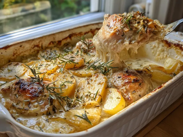 Garlic Butter Chicken Potato Bake