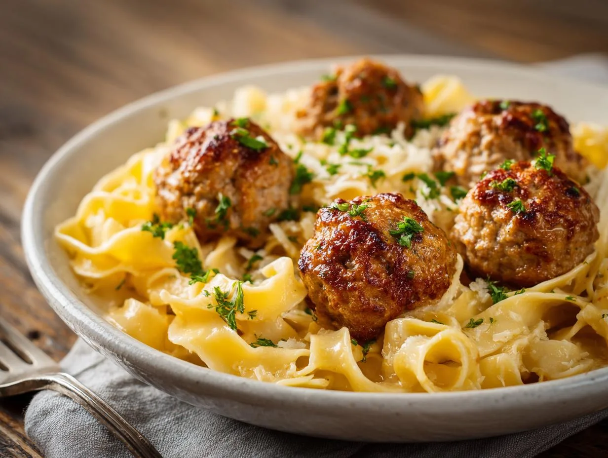 Mouthwatering Italian Meatballs Parmesan Noodles Recipe