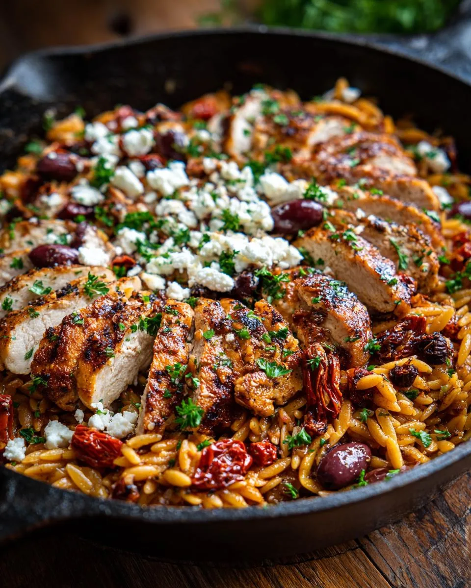 Mediterranean Chicken Orzo Skillet - detail 1