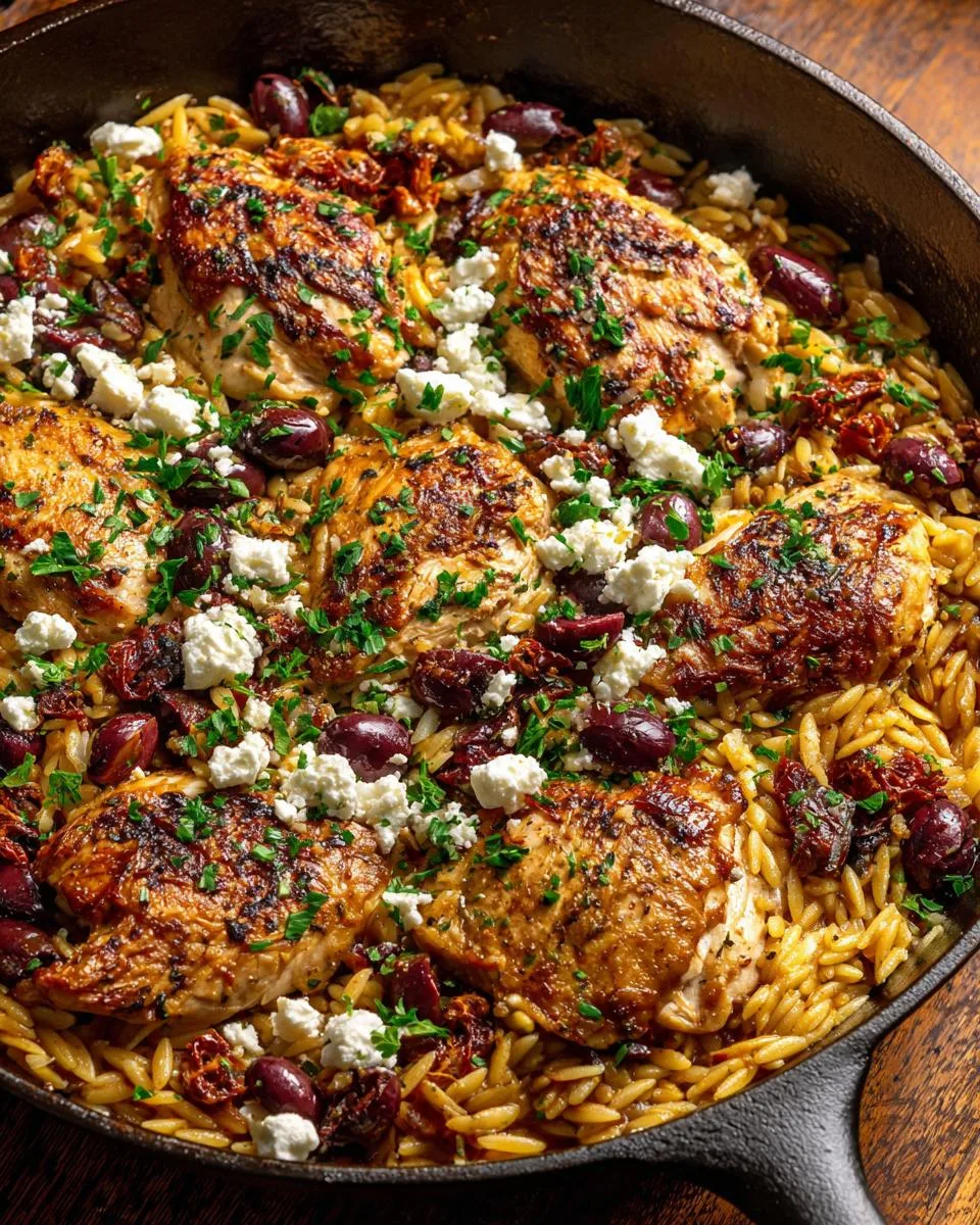 Mediterranean Chicken Orzo Skillet - detail 2