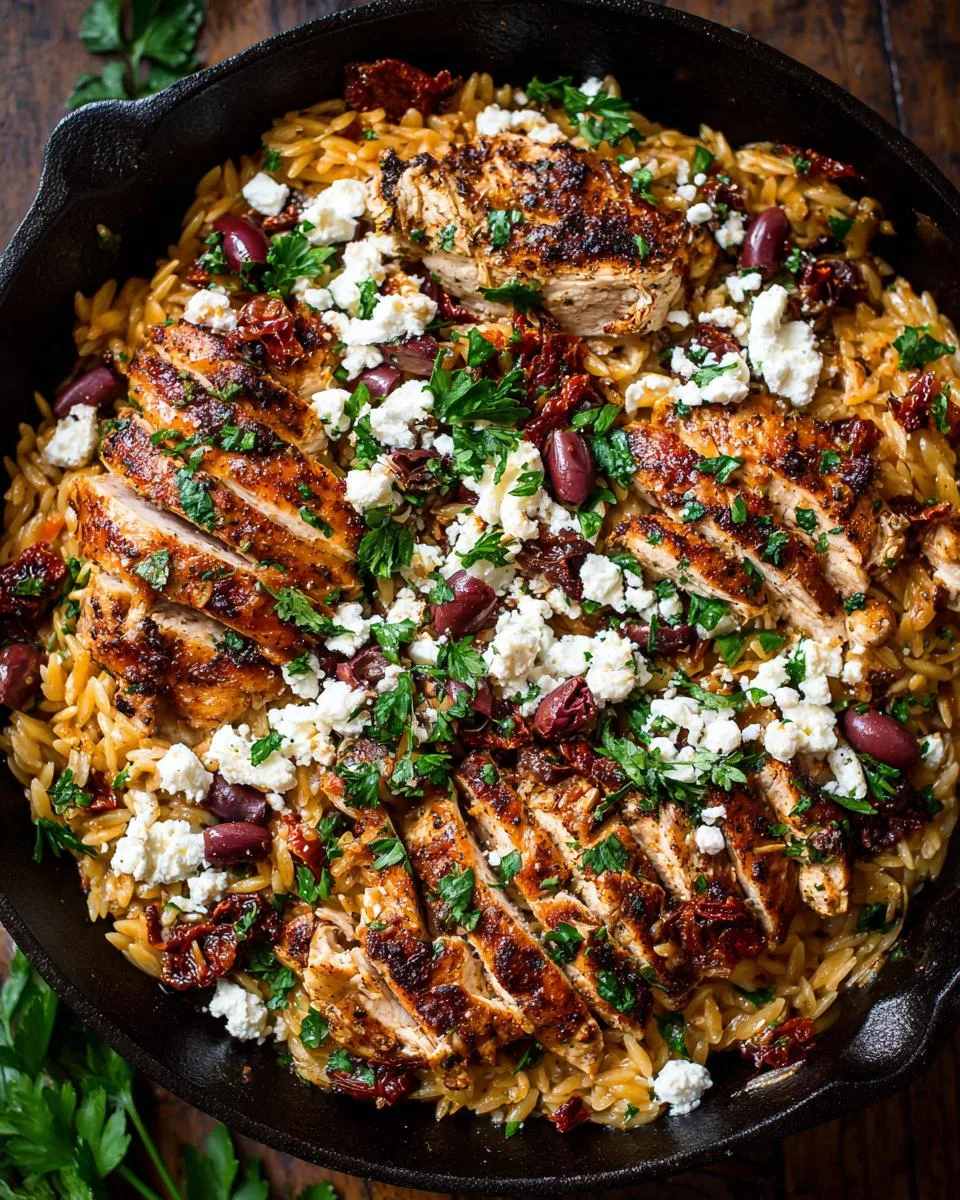 Mediterranean Chicken Orzo Skillet - detail 3