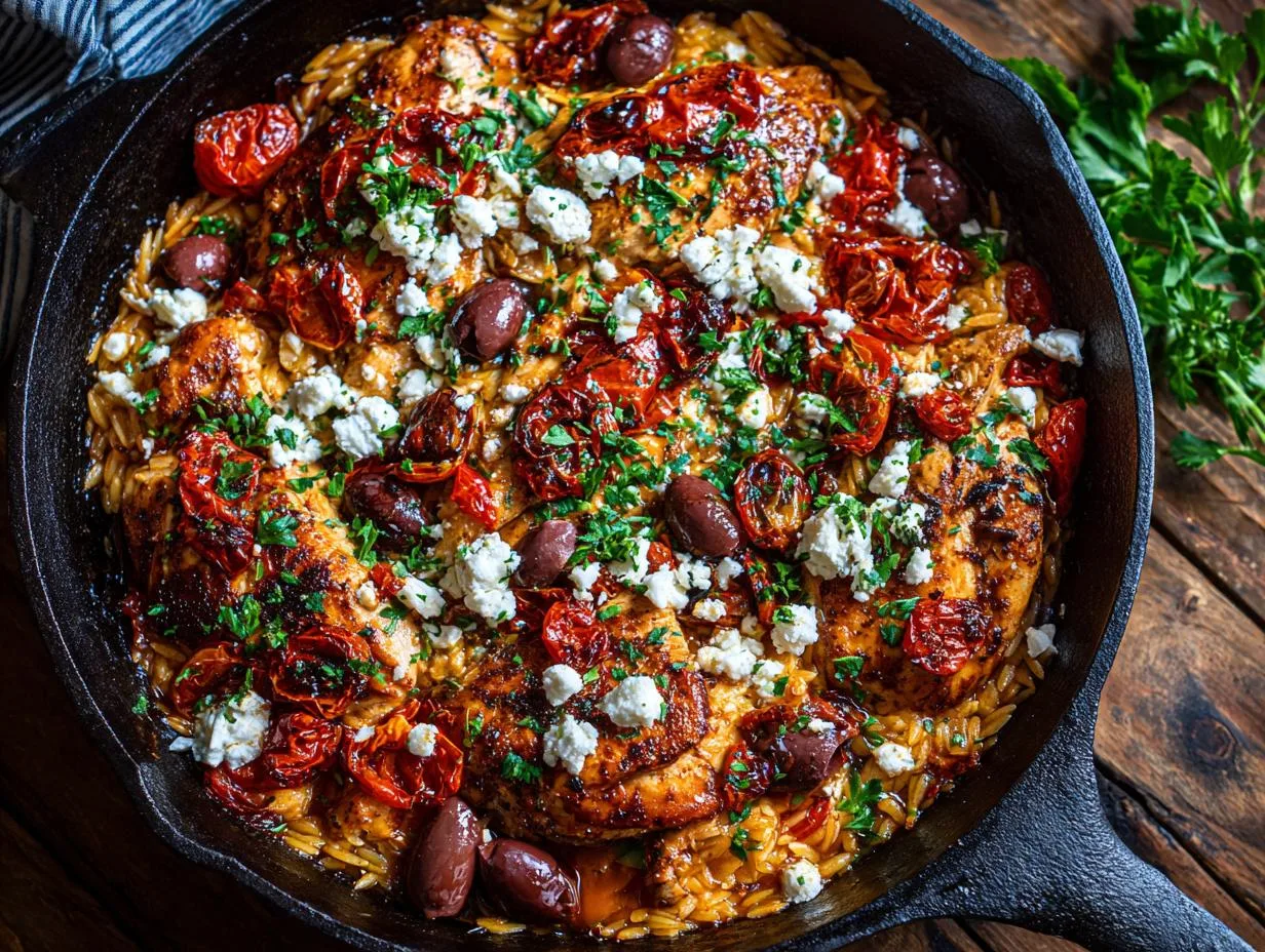 Mediterranean Chicken Orzo Skillet: Simply Irresistible