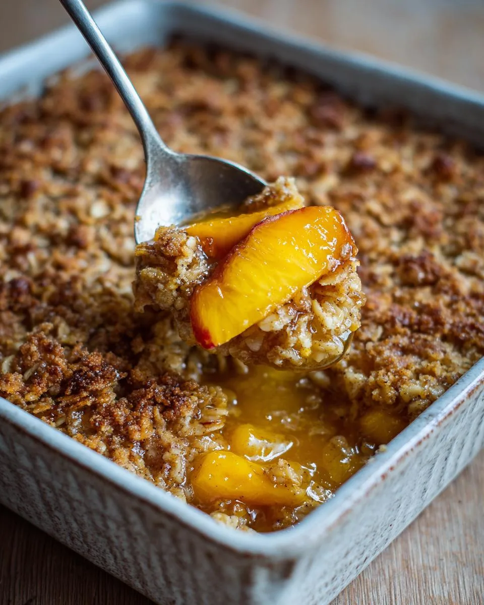 Peach Cobbler Baked Oatmeal - detail 3