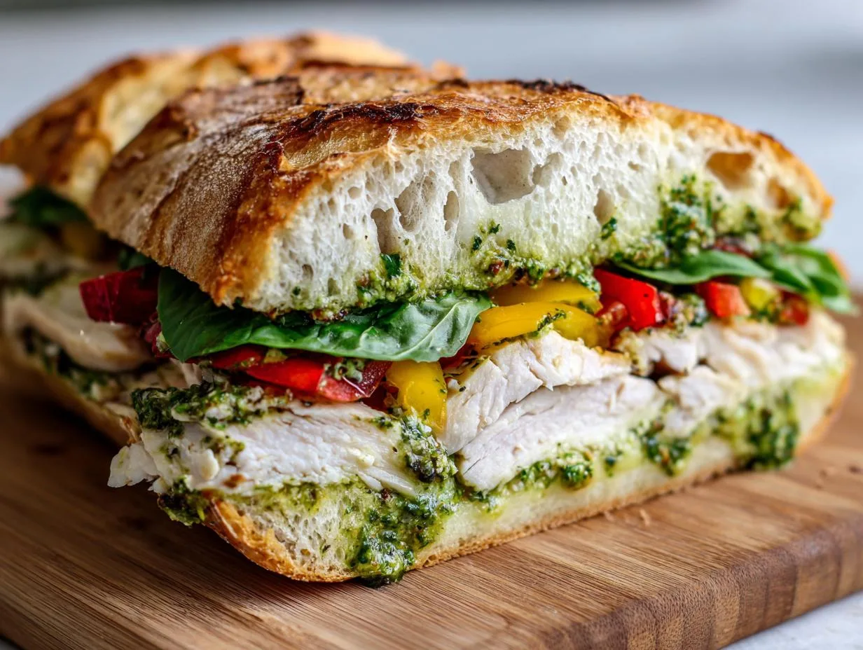 Grandma Jo’s 5-Star Pesto Chicken Sandwiches Crockpot Recipe