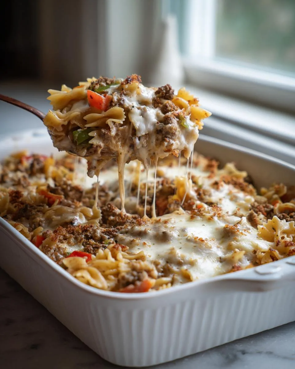 Philly Cheesesteak Casserole Recipe - detail 3