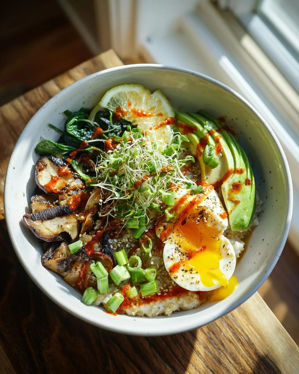 Savory Oatmeal Breakfast Bowls - detail 1