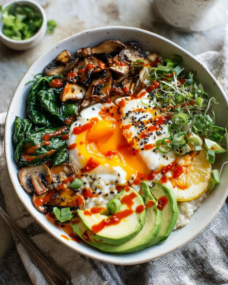 Savory Oatmeal Breakfast Bowls - detail 2