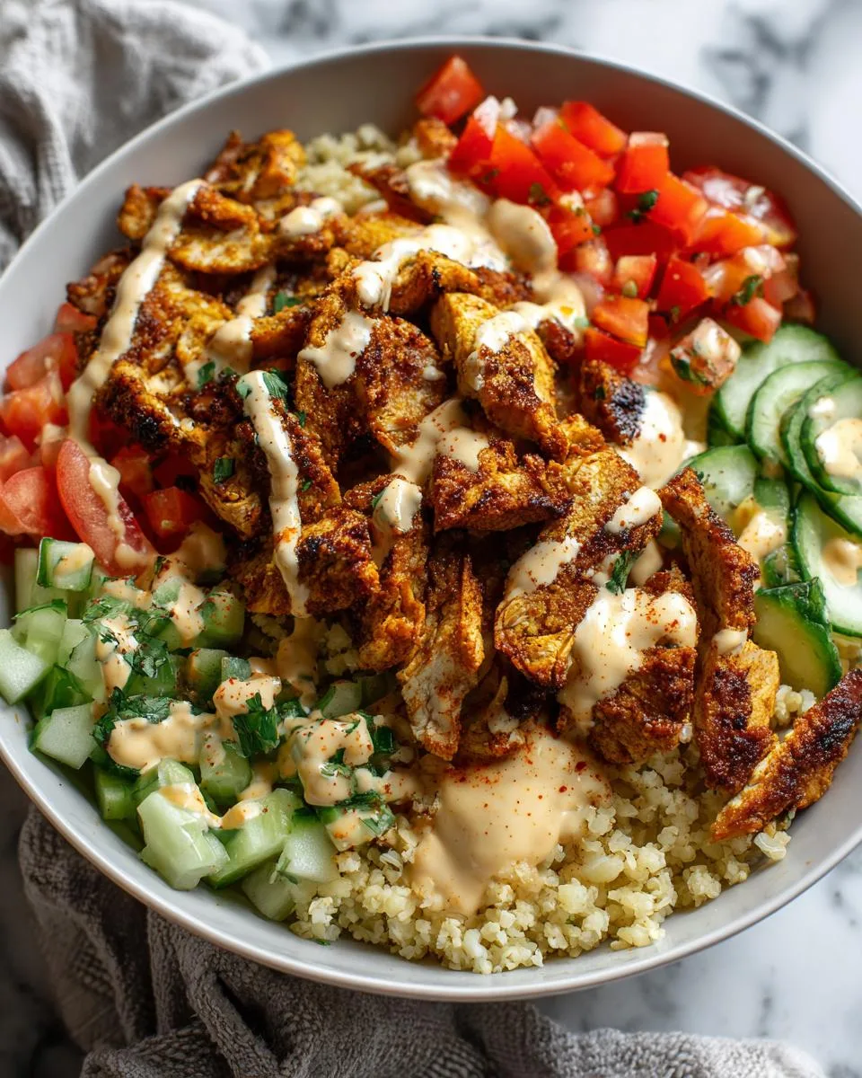 Sheet Pan Chicken Shawarma Bowls - detail 3