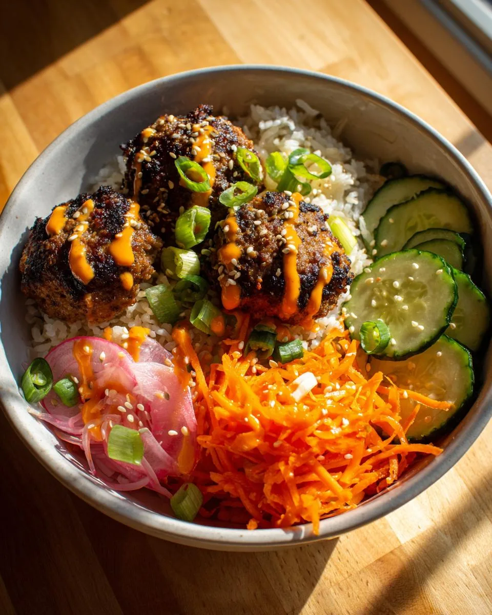 Turkey Burger Rice Bowls - detail 1