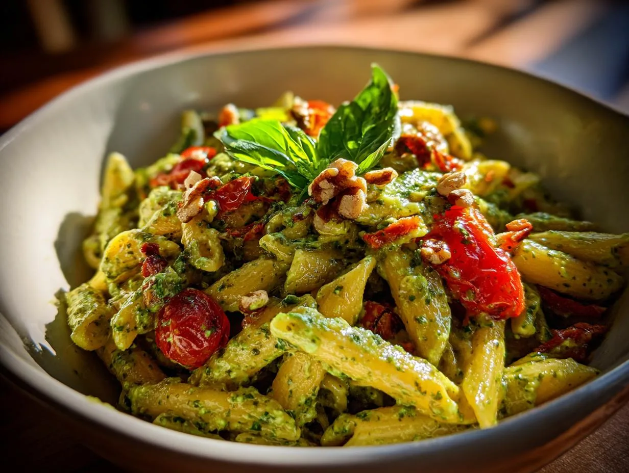 Grandma Jo’s Blissful Walnut Pesto Pasta Salad Recipe for 8