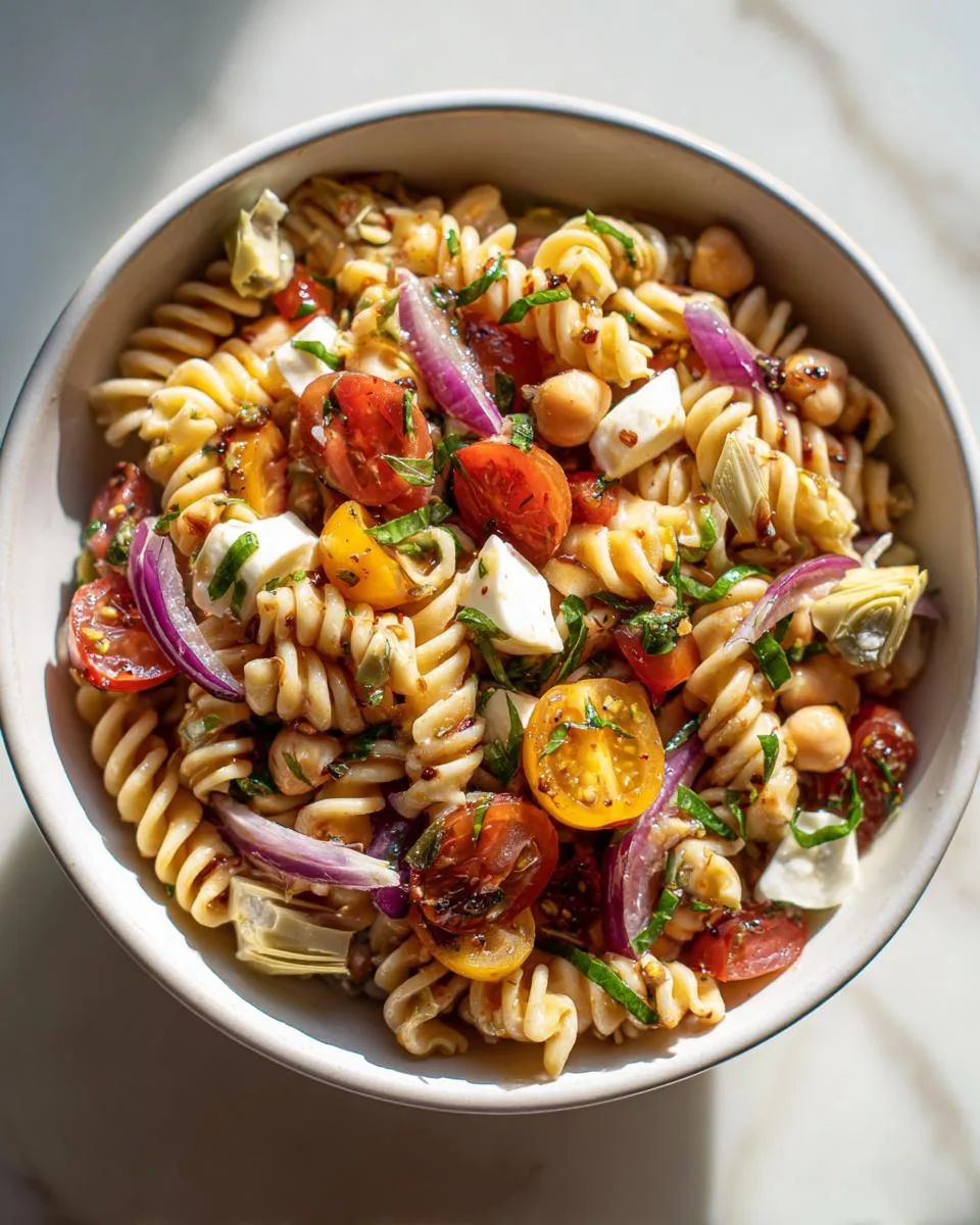 Artichoke Chickpea Pasta Salad Recipe - detail 1
