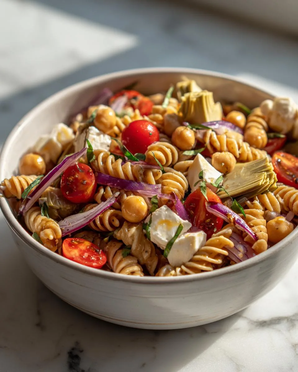 Artichoke Chickpea Pasta Salad Recipe - detail 2