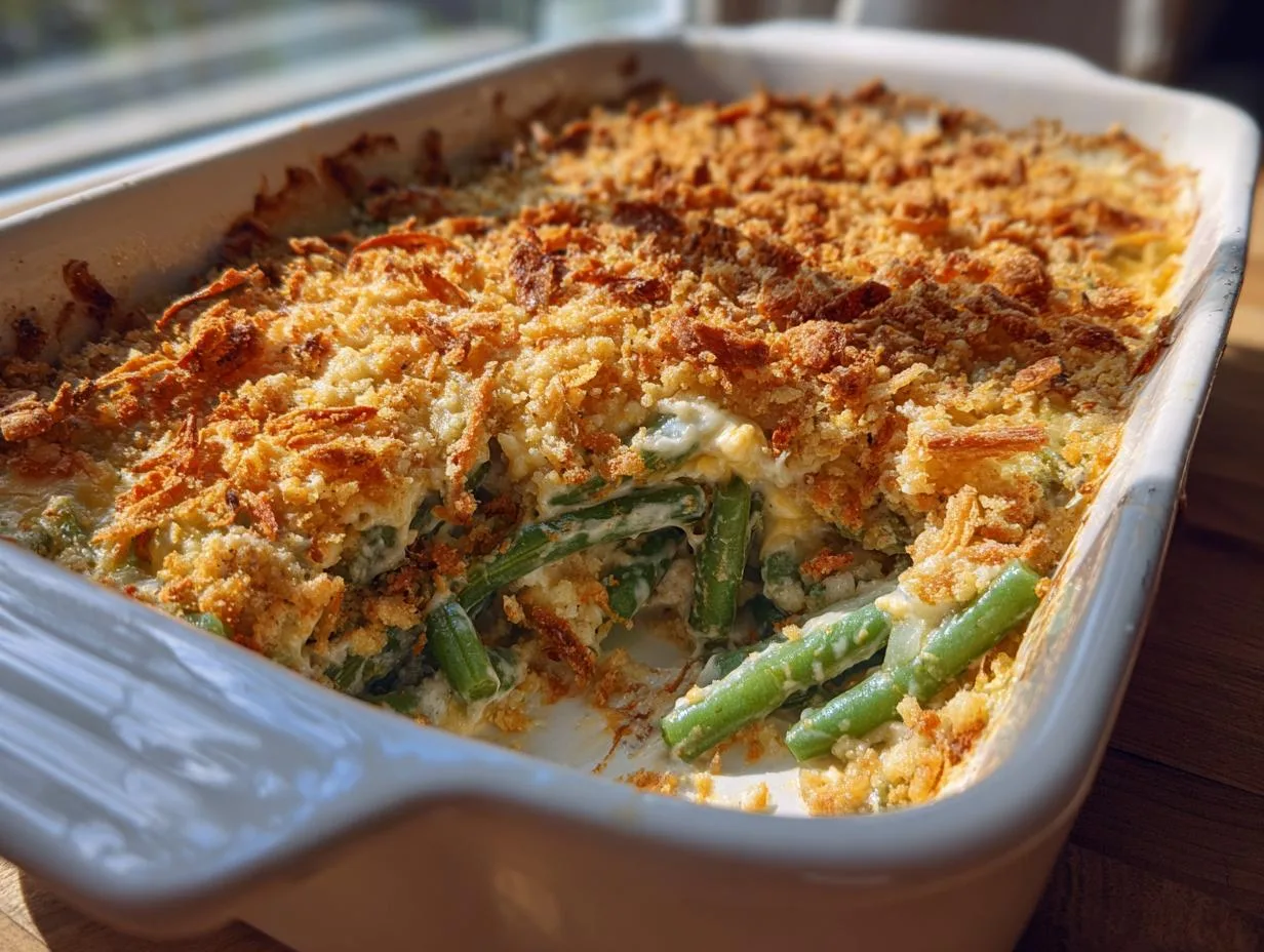 5-Star Beer Cheese Green Bean Casserole That Steals the Show