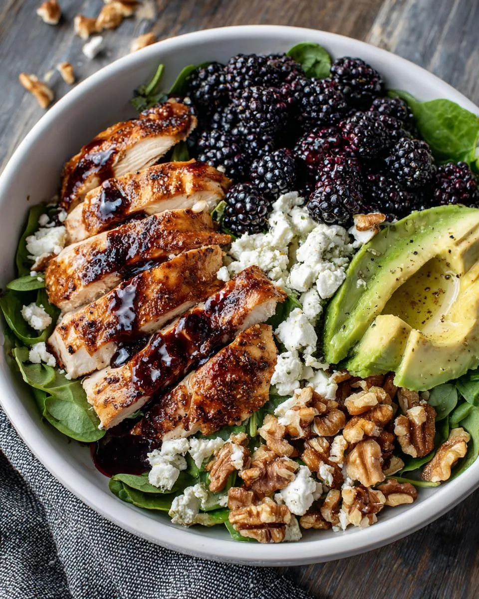 Blackberry Feta Chicken Salad Bowl - detail 2