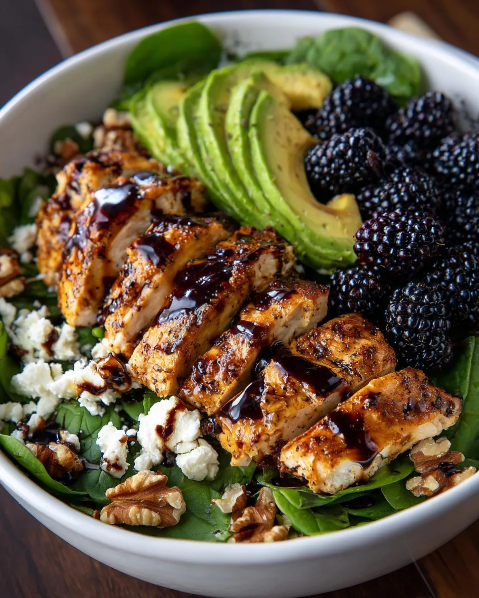 Blackberry Feta Chicken Salad Bowl - detail 3