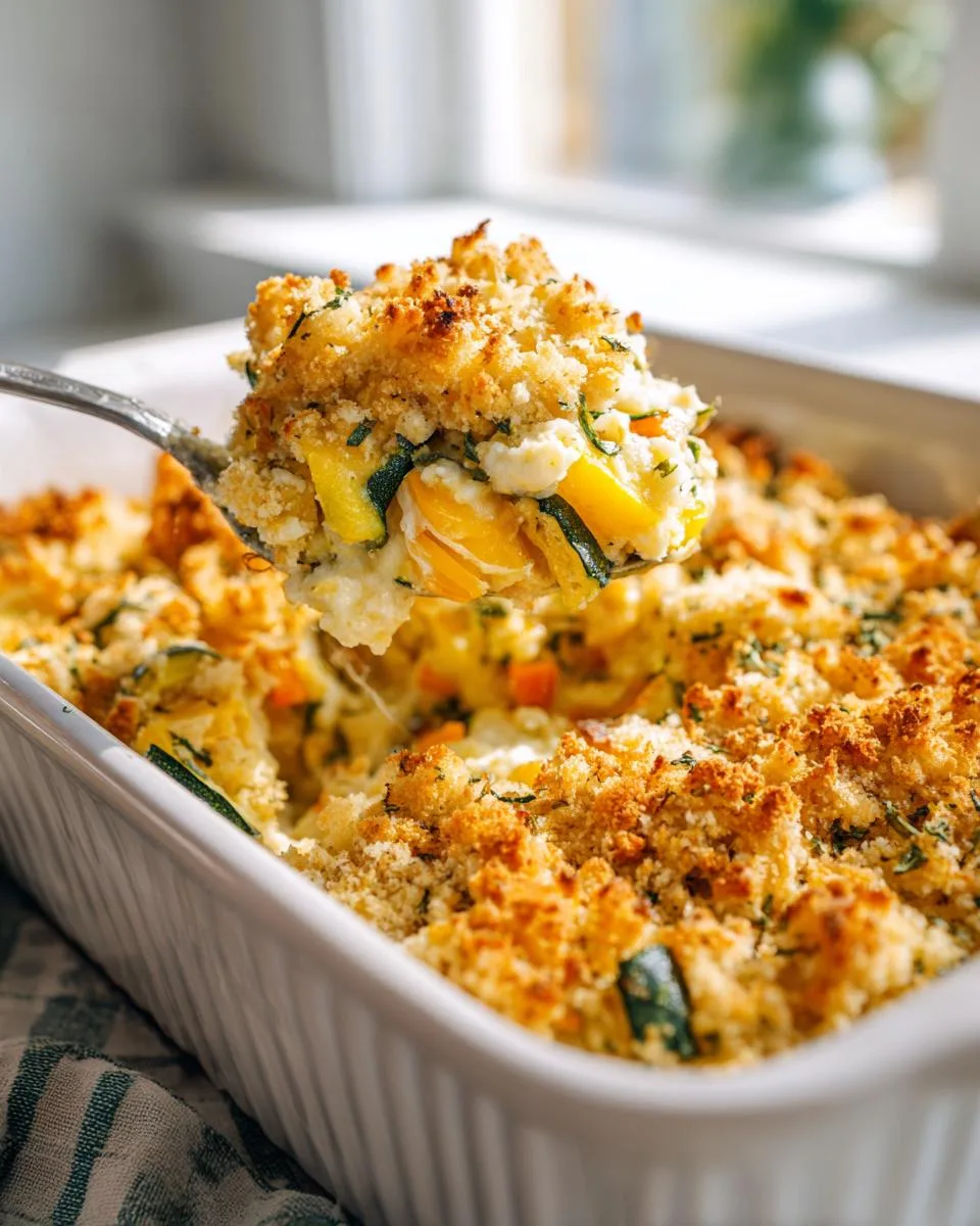 Calico Summer Squash Casserole - detail 2
