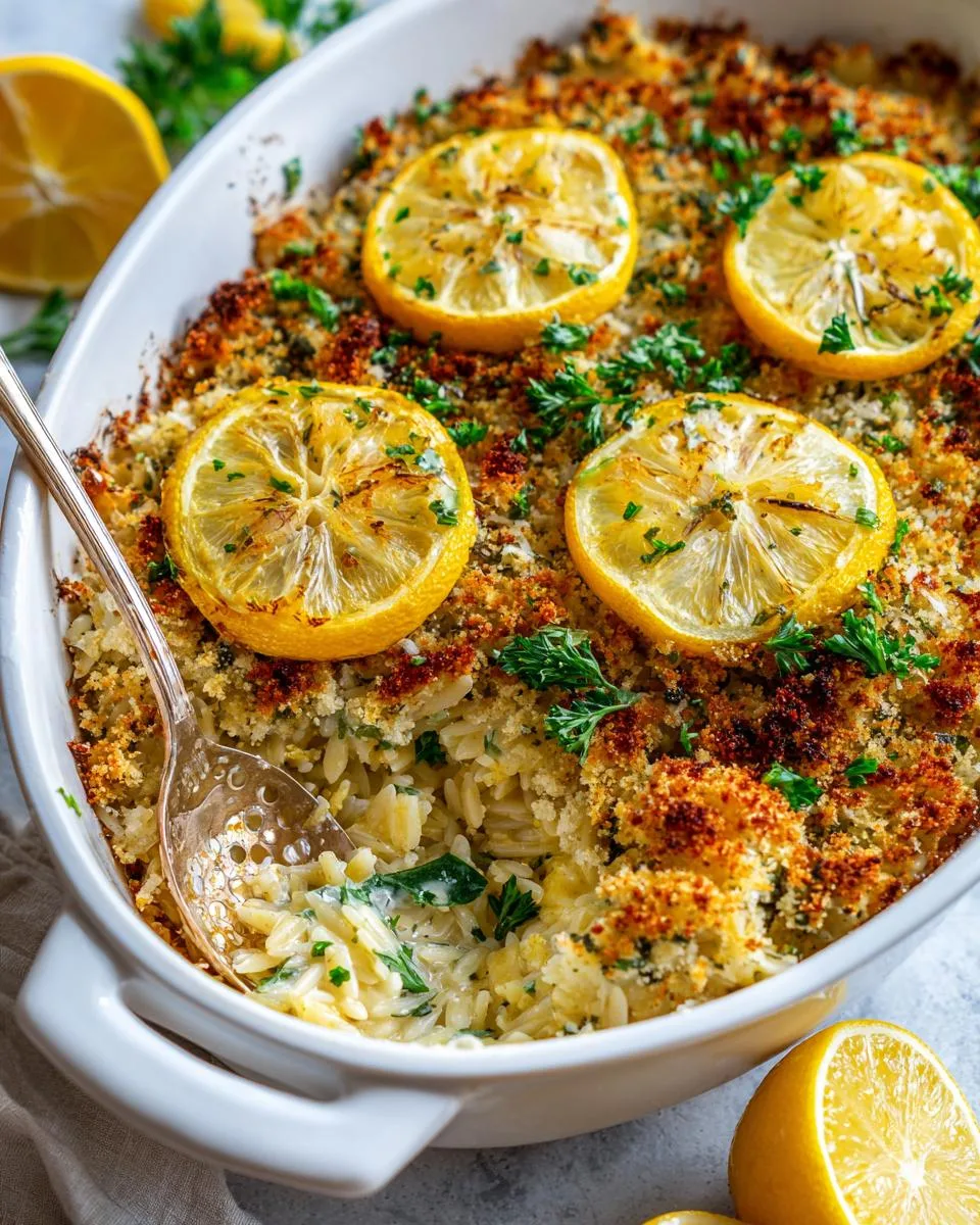 Chicken Piccata Orzo Bake - detail 1