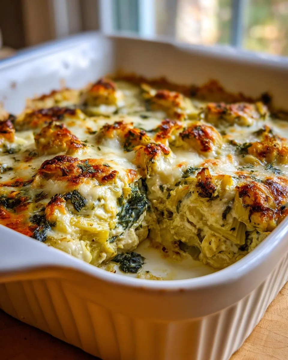 Chicken Spinach Artichoke Casserole - detail 1