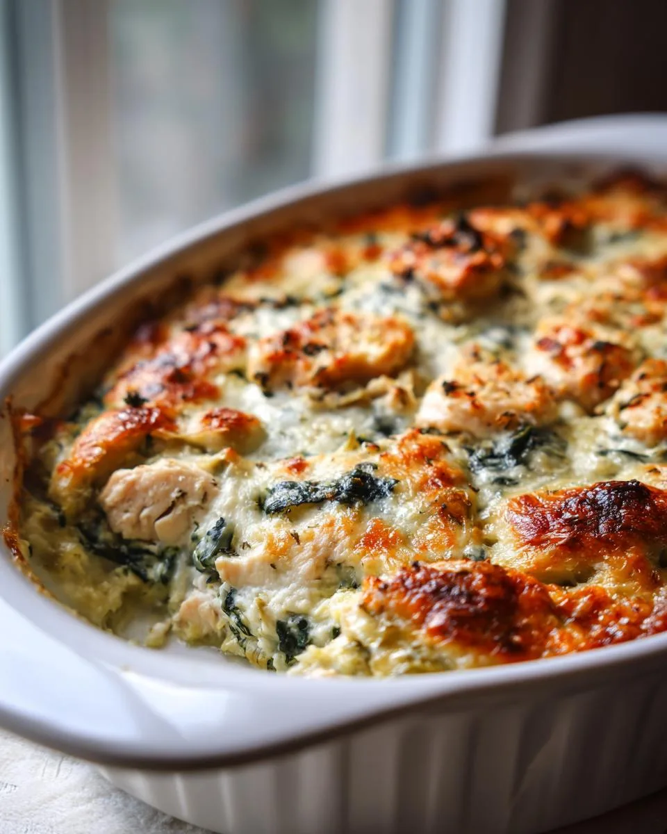 Chicken Spinach Artichoke Casserole - detail 2