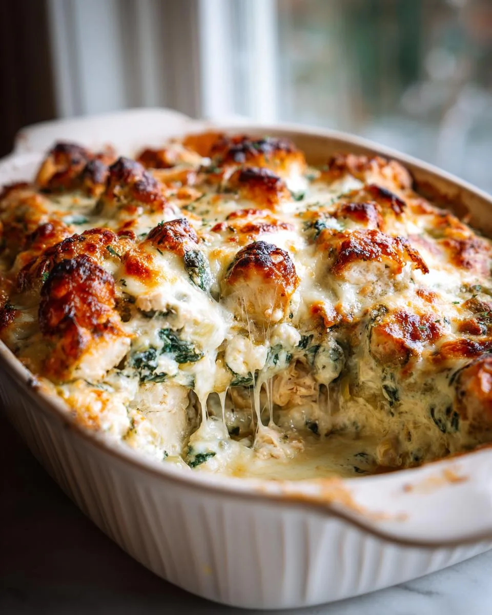 Chicken Spinach Artichoke Casserole - detail 3