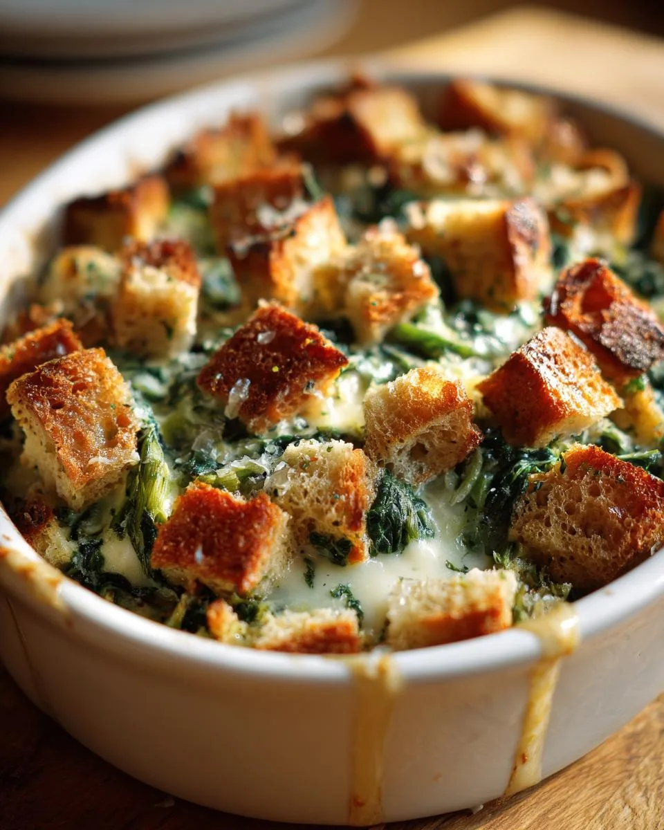 Crunchy Celery Spinach Casserole - detail 2