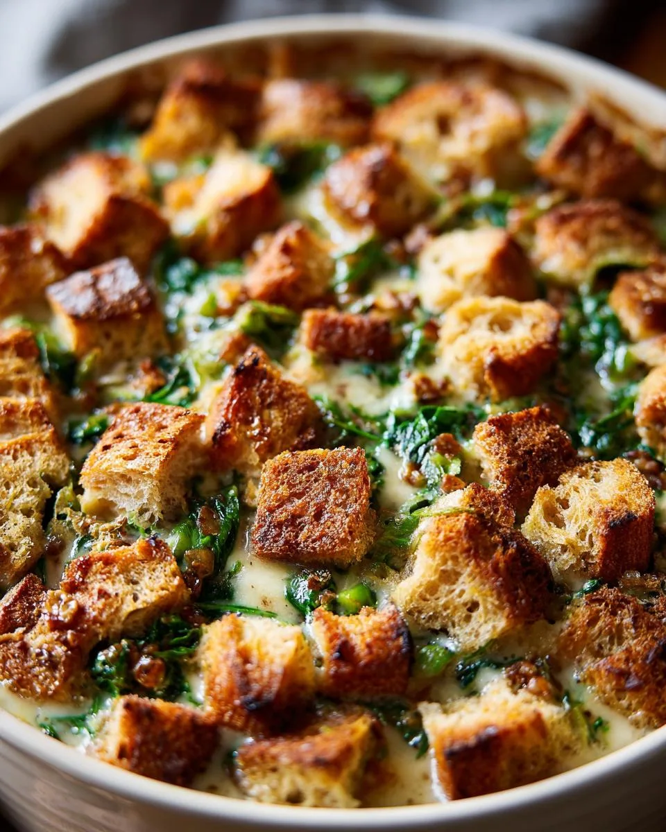Crunchy Celery Spinach Casserole - detail 3