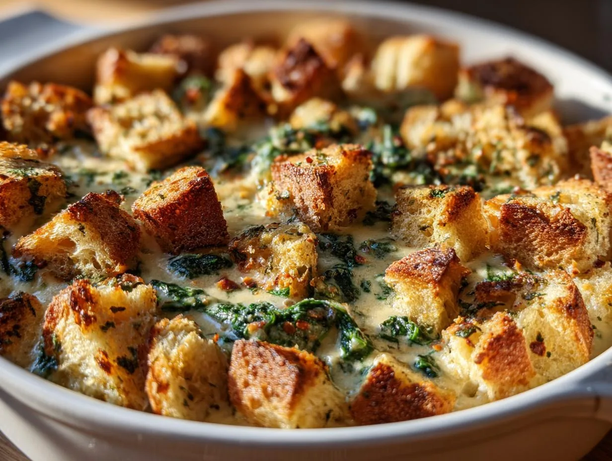 Irresistible Crunchy Celery Spinach Casserole Recipe