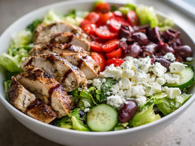 Greek Olive Chicken Salad Bowl