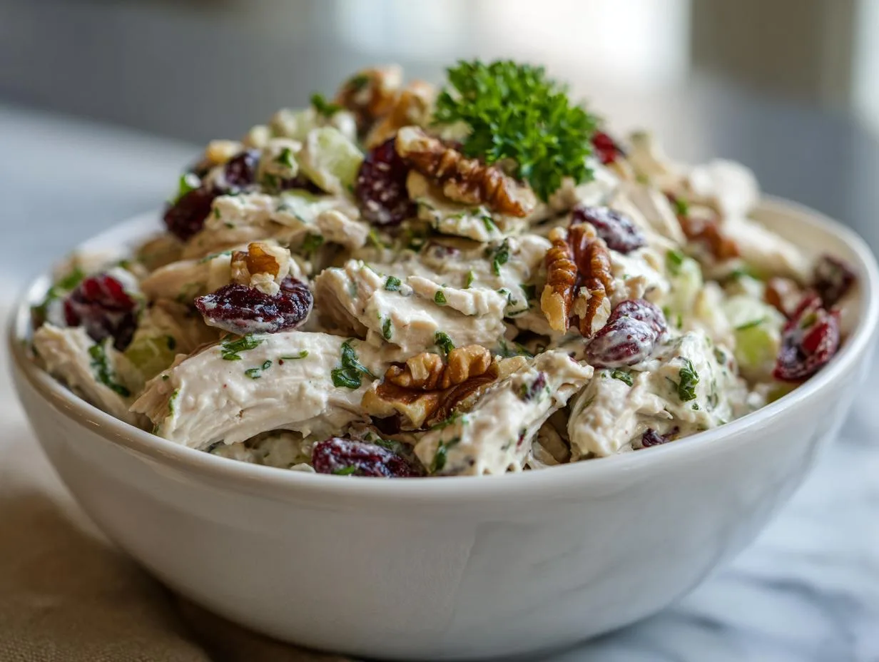 10-Minute Greek Yogurt Cranberry Chicken Salad Magic