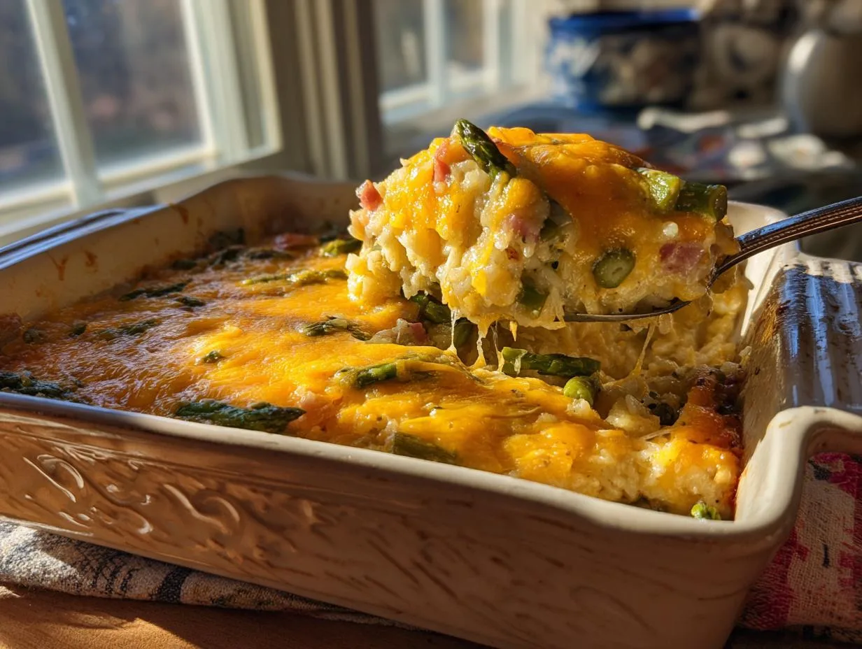 Ham Asparagus Rice Casserole Recipe in 30 Minutes