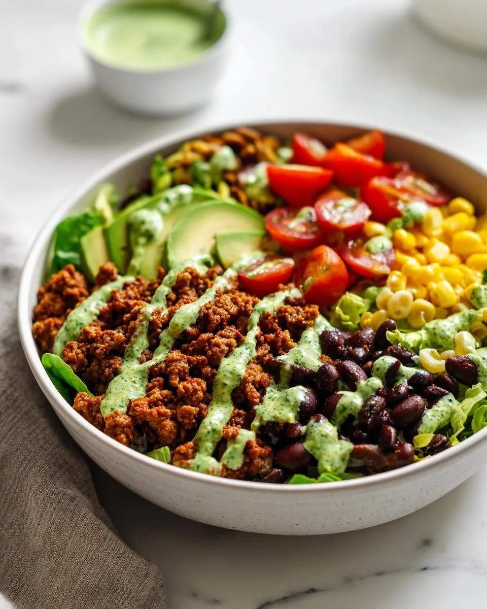 Healthy Taco Pasta Salad Bowl - detail 1