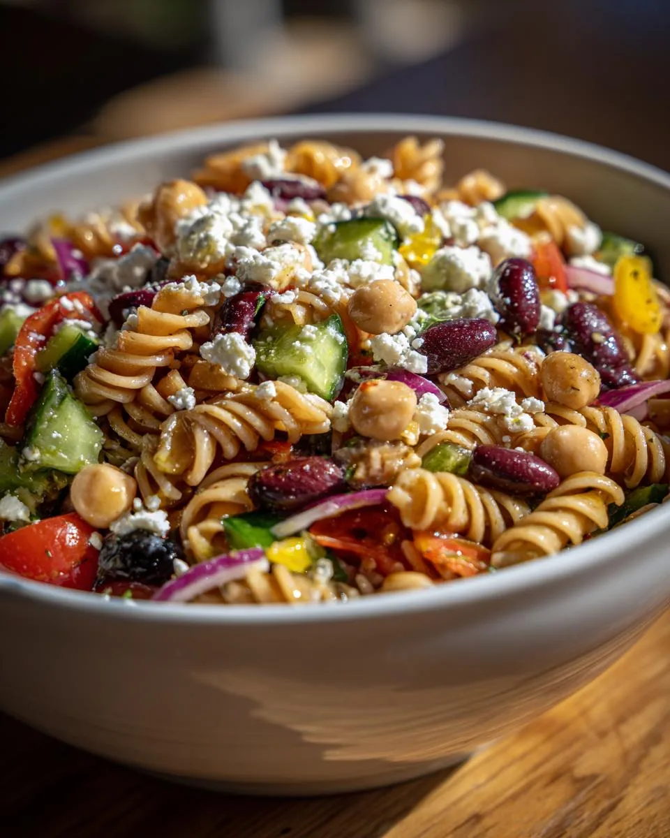 High Protein Bean Pasta Salad - detail 1