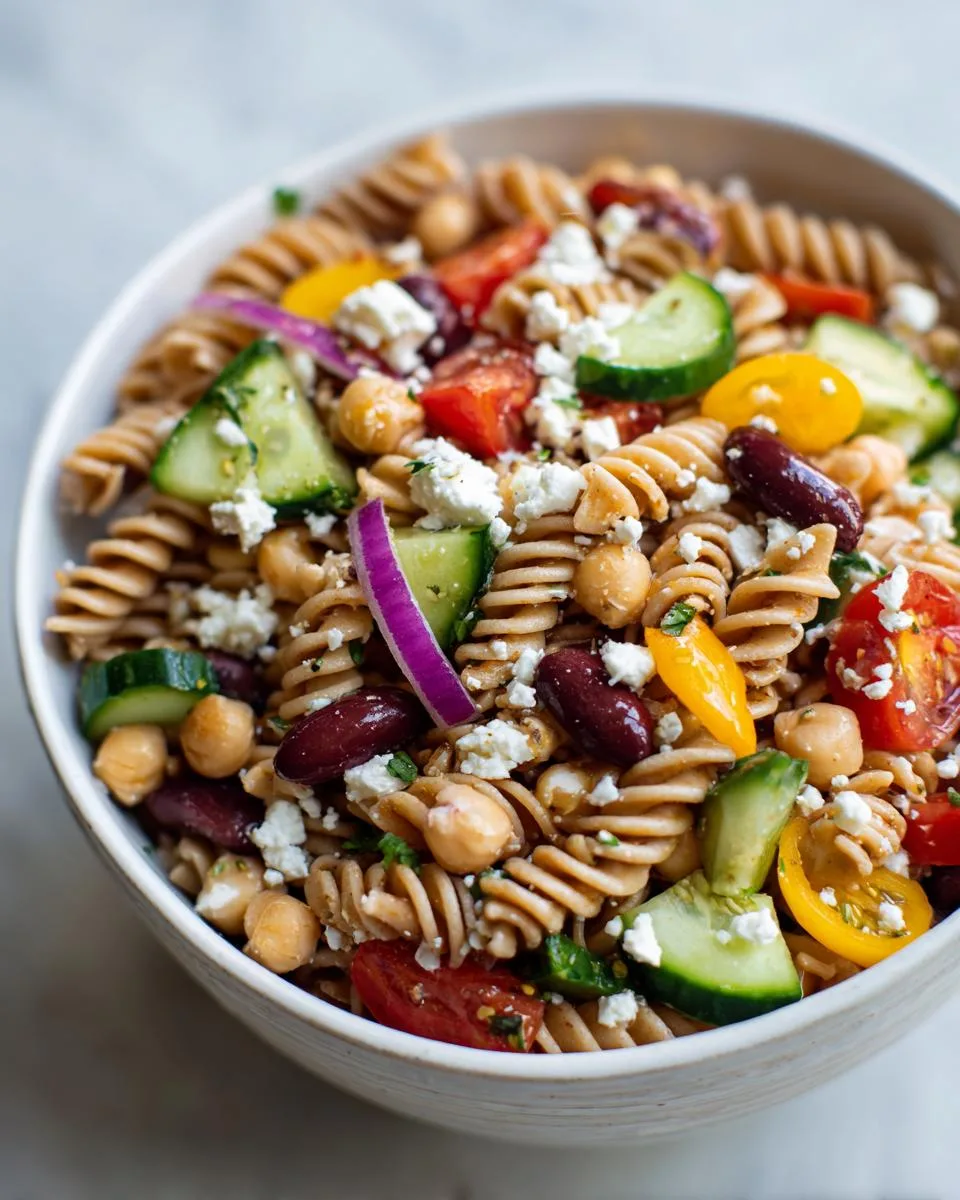 High Protein Bean Pasta Salad - detail 3