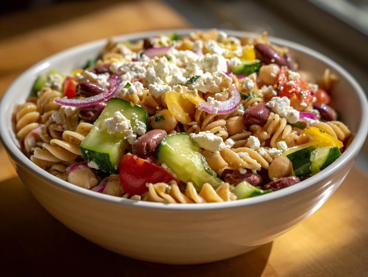 High Protein Bean Pasta Salad Recipe in 25 Minutes Delight