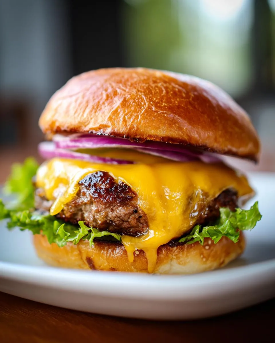 Juicy Lucy Cheddar Burgers - detail 3