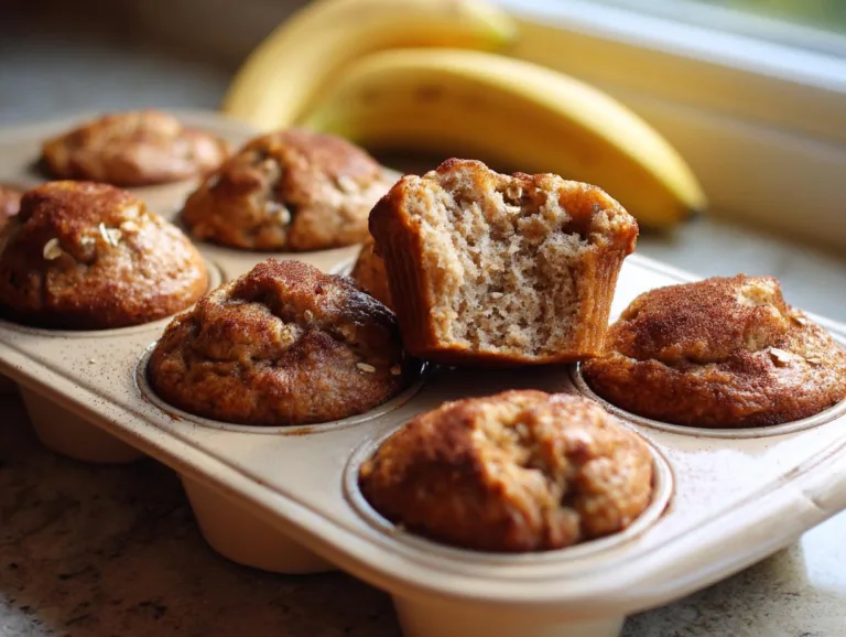Mini Banana Oat Muffins