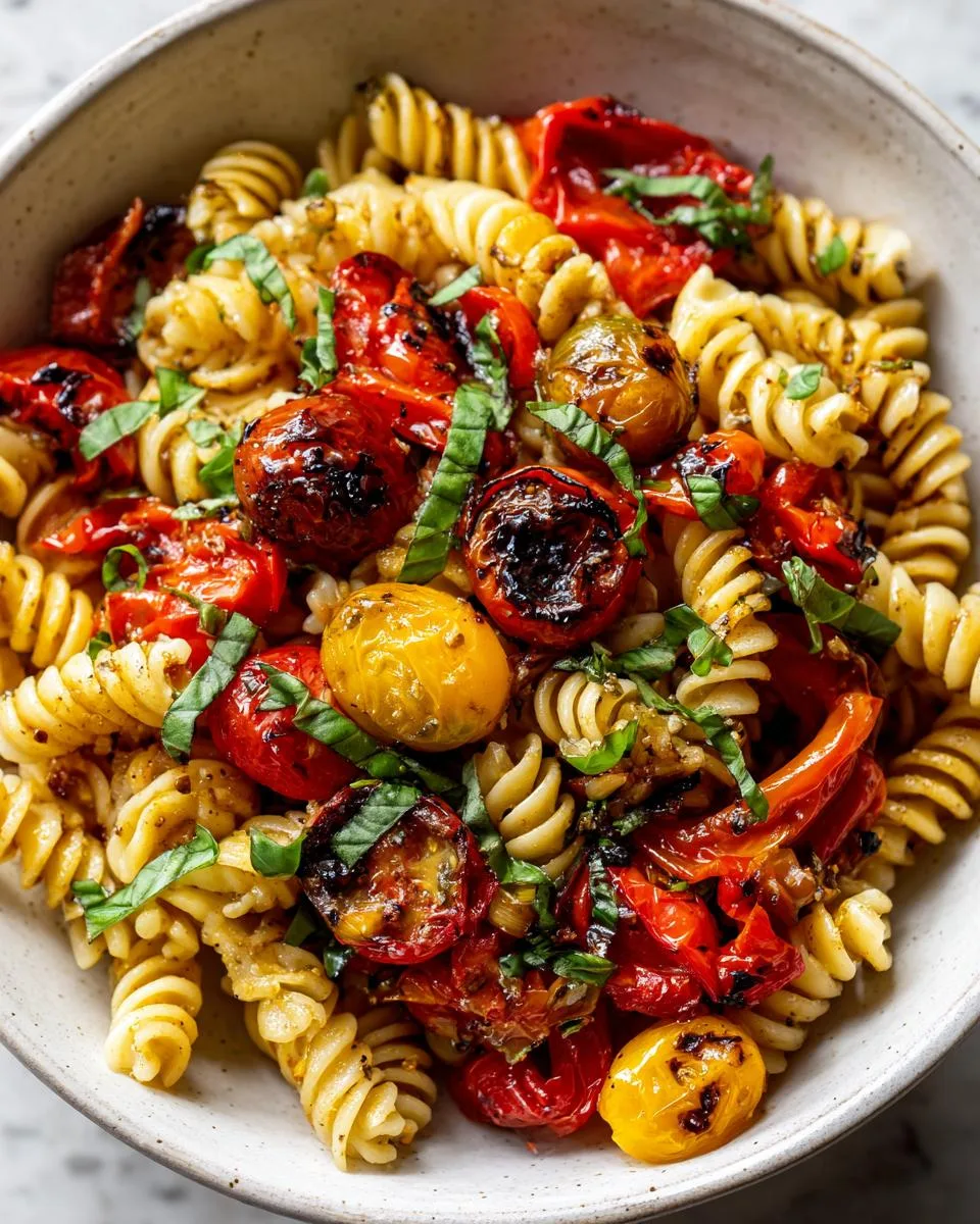 Roasted Red Pepper Pasta Salad - detail 1