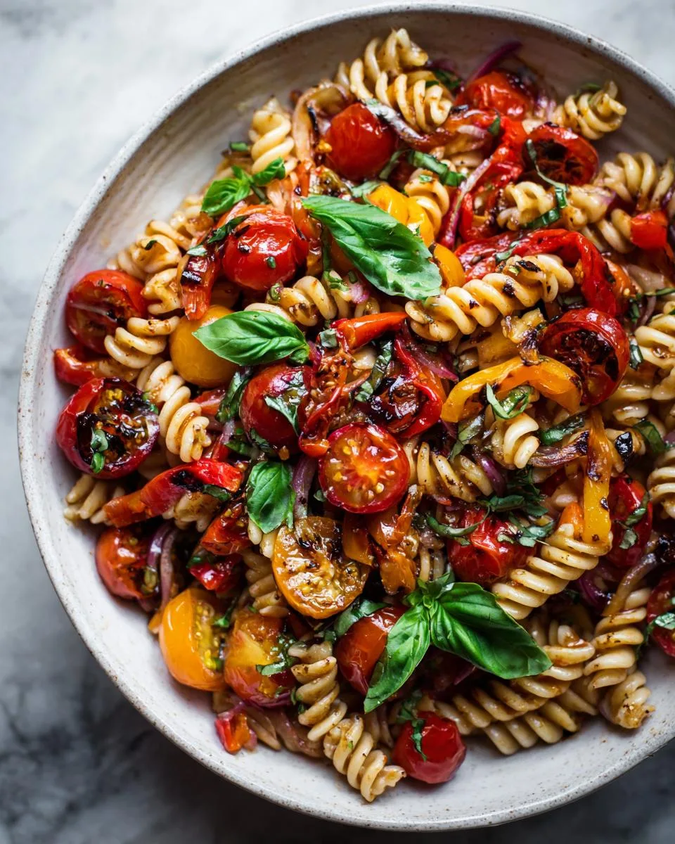 Roasted Red Pepper Pasta Salad - detail 2