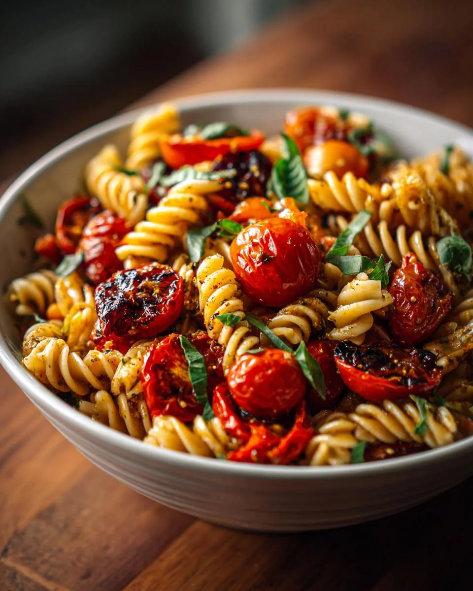 Roasted Red Pepper Pasta Salad - detail 3