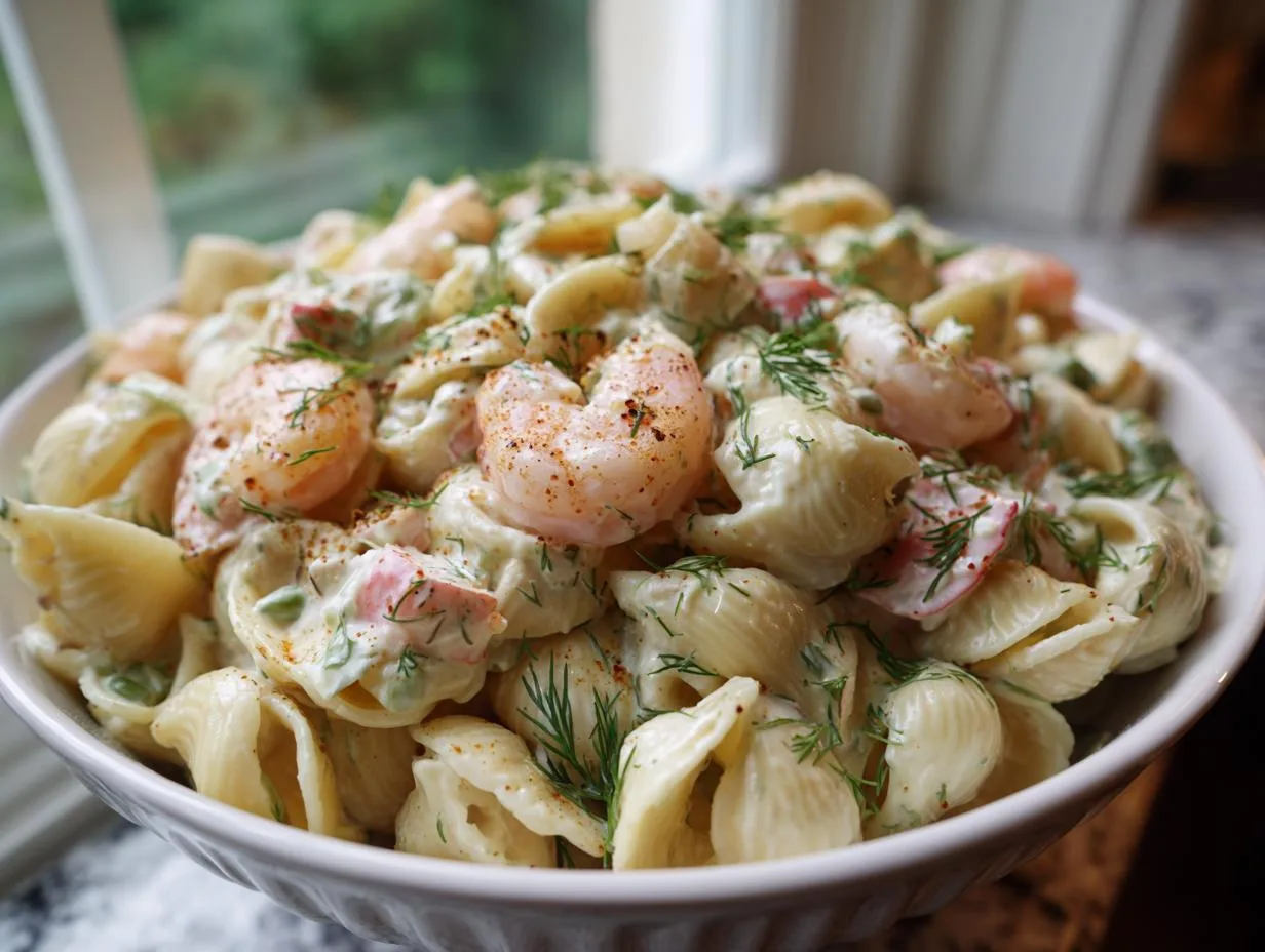 Creamy Seafood Pasta Salad Meal Prep Saves 30 Minutes Daily