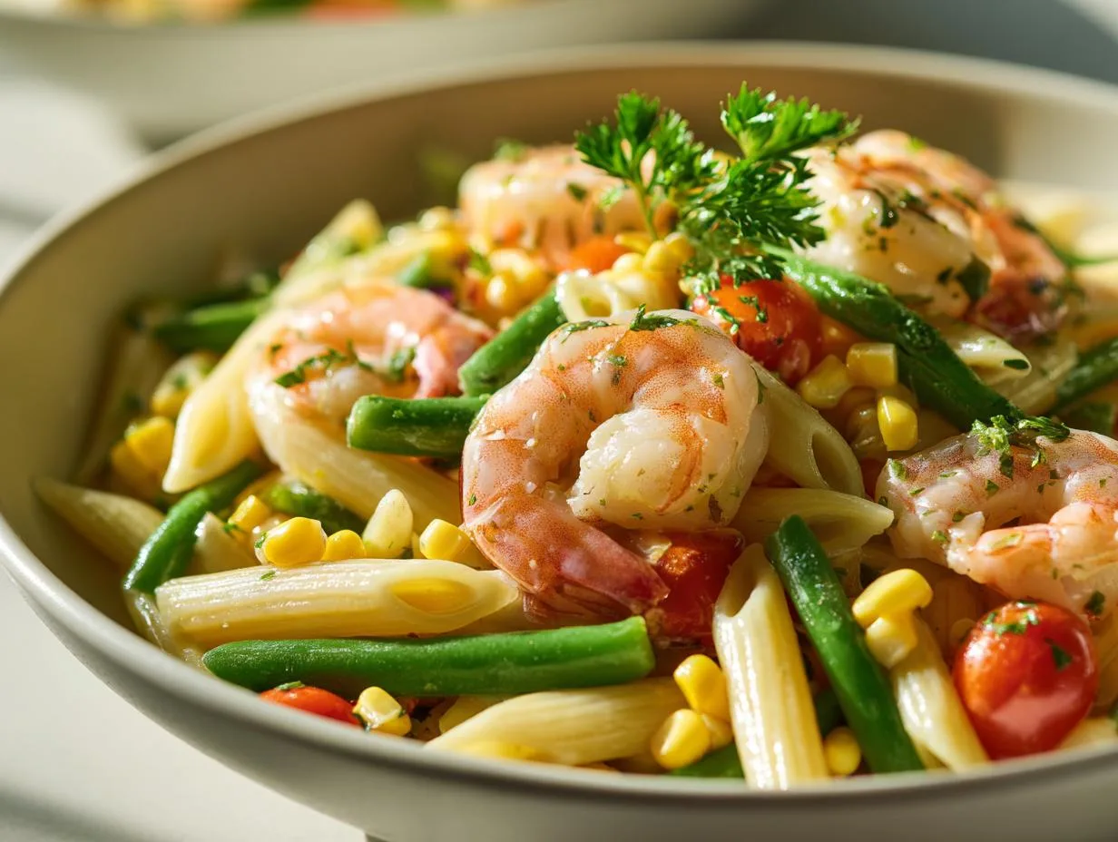 Dreamy Shrimp Scampi Pasta Salad with 24g Protein