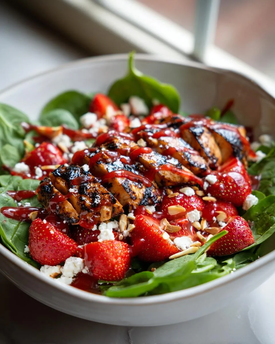 Strawberry Balsamic Chicken Salad Bowl - detail 3