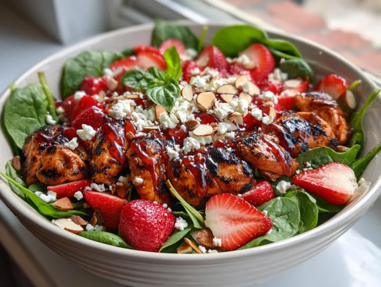 Strawberry Balsamic Chicken Salad Bowl
